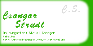 csongor strudl business card